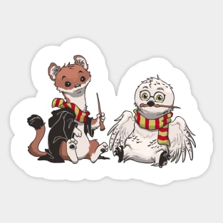 The Owl and the Weasel Sticker